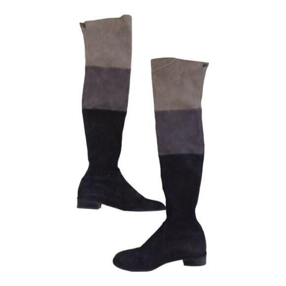 Stuart Weitzman Trio Lowland Suede Over The Knee Boots 7 1/2 Size - Picture 3 of 5